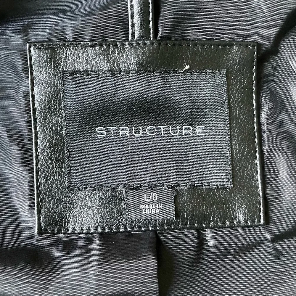 Mens Vegan Faux Leather Jacket (Flaw) - Picture 4 of 9